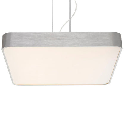 MENSA SQ 48 | lineaire LED hanglamp 48 cm | 56W 3530lm 3000K | wit of geborsteld aluminium