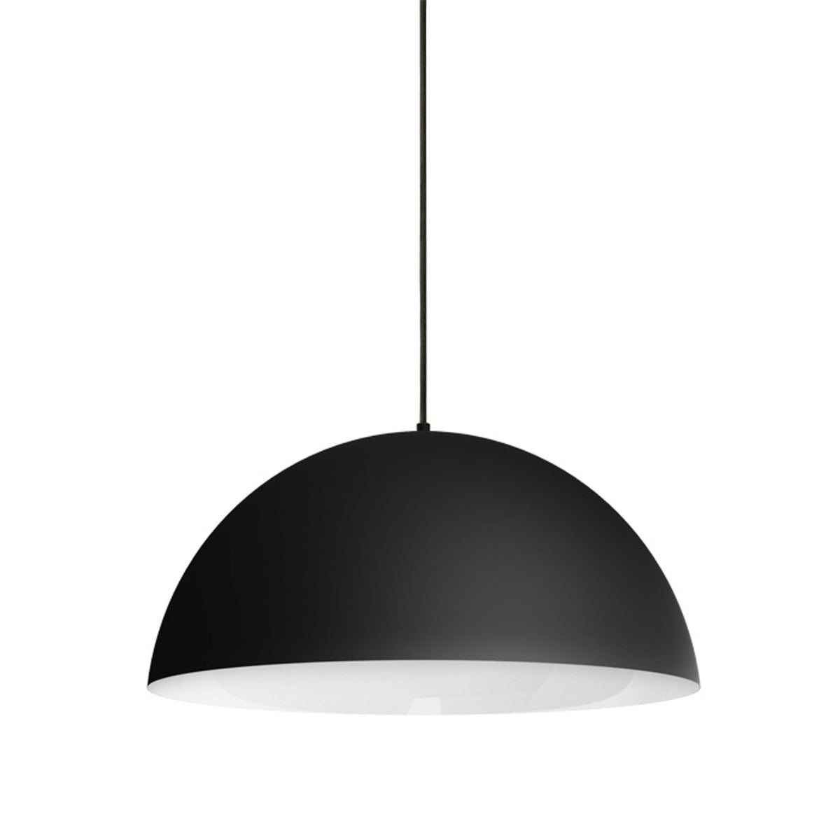 MONROE 50 | grote metalen hanglamp 50 cm | E27 | mat zwart met wit | met of zonder lichtbron