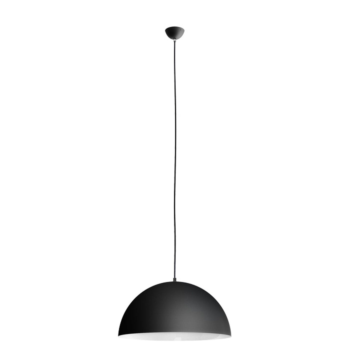 MONROE 50 | grote metalen hanglamp 50 cm | E27 | mat zwart met wit | met of zonder lichtbron