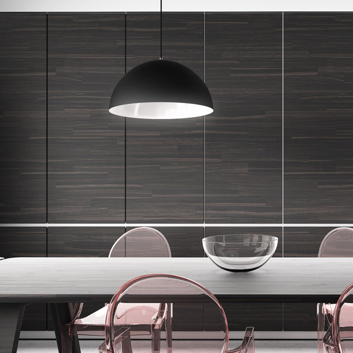 MONROE 50 | grote metalen hanglamp 50 cm | E27 | mat zwart met wit | met of zonder lichtbron