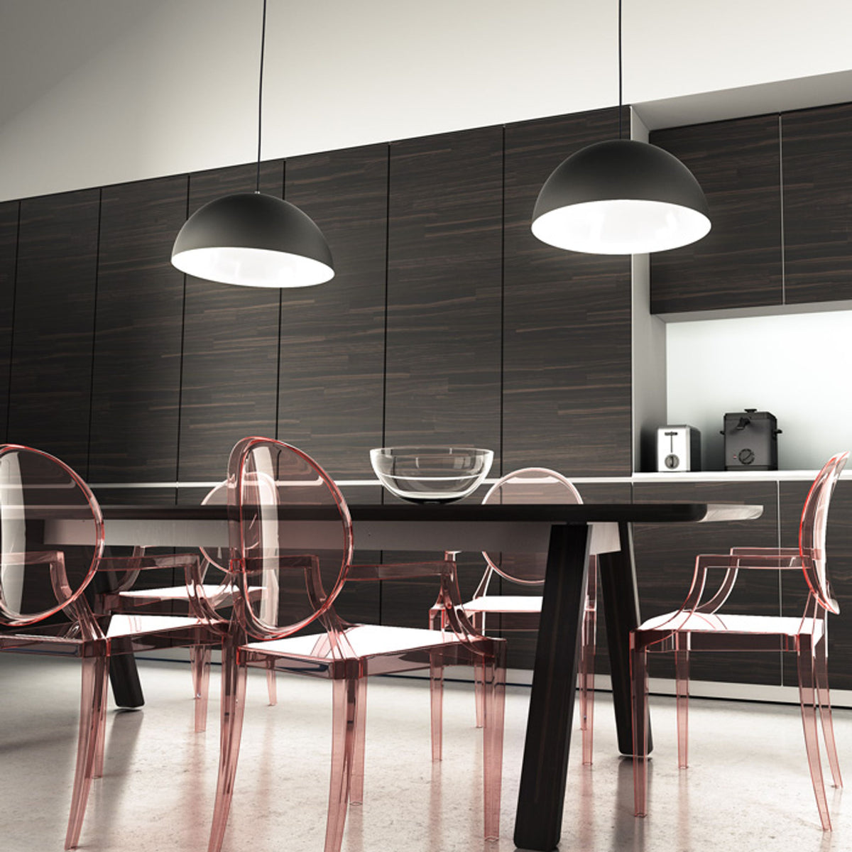 MONROE 50 | grote metalen hanglamp 50 cm | E27 | mat zwart met wit | met of zonder lichtbron