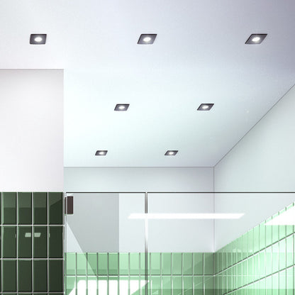 WATERBOY SQ | čtvercové ploché vestavné bodové světlo | integrovaná LED 10 W 3000 K | IP65 ve 4 barvách