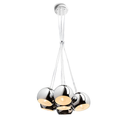 ASTROMET | hanglamp | 7x E27 | zeven chromen bollen | met of zonder lichtbron