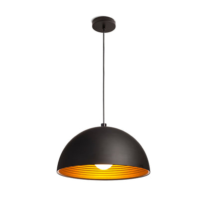 CARISSIMA 40 | candeeiro metálico suspenso com refletor de 40 cm | E27 | branco com cinzento-prateado ou preto com dourado | com ou sem lâmpada