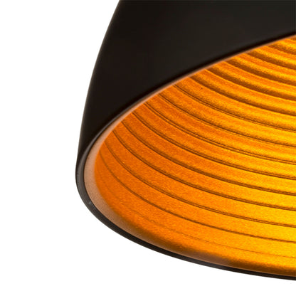 CARISSIMA 40 | candeeiro metálico suspenso com refletor de 40 cm | E27 | branco com cinzento-prateado ou preto com dourado | com ou sem lâmpada