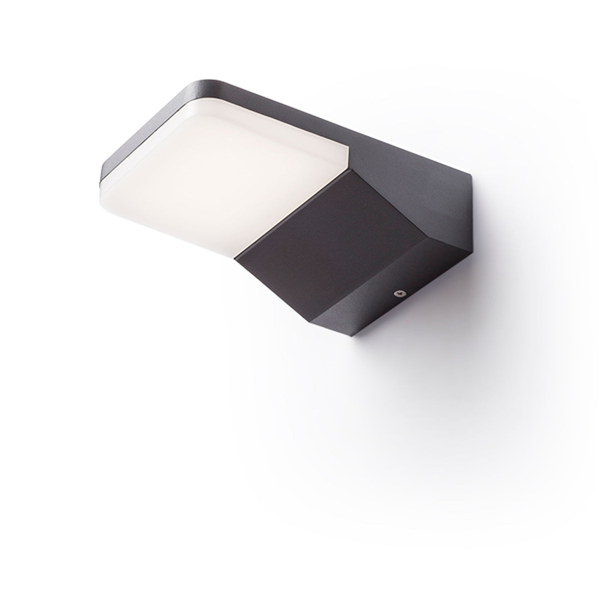 VIRGO | platte buiten wandlamp met opaal diffuser | LED 9W 800lm 3000K | IP65 | antraciet