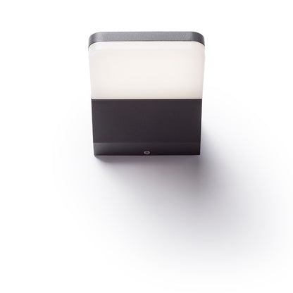 VIRGO | platte buiten wandlamp met opaal diffuser | LED 9W 800lm 3000K | IP65 | antraciet