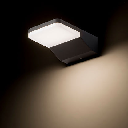VIRGO | platte buiten wandlamp met opaal diffuser | LED 9W 800lm 3000K | IP65 | antraciet
