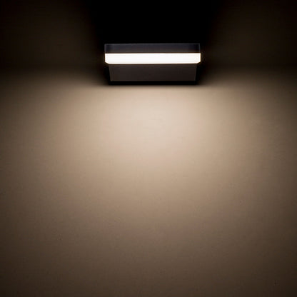 VIRGO | platte buiten wandlamp met opaal diffuser | LED 9W 800lm 3000K | IP65 | antraciet