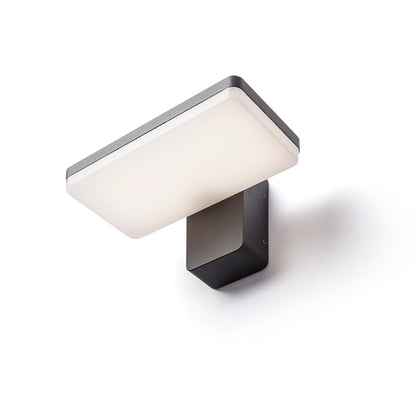 RINA | platte LED buiten wandlamp | 12W 1000lm 3000K | IP65 | antraciet