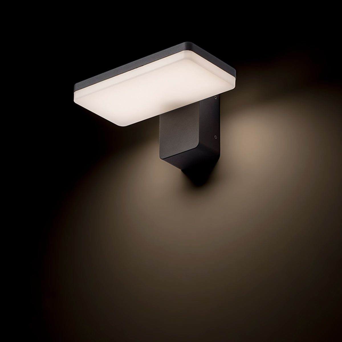 RINA | platte LED buiten wandlamp | 12W 1000lm 3000K | IP65 | antraciet