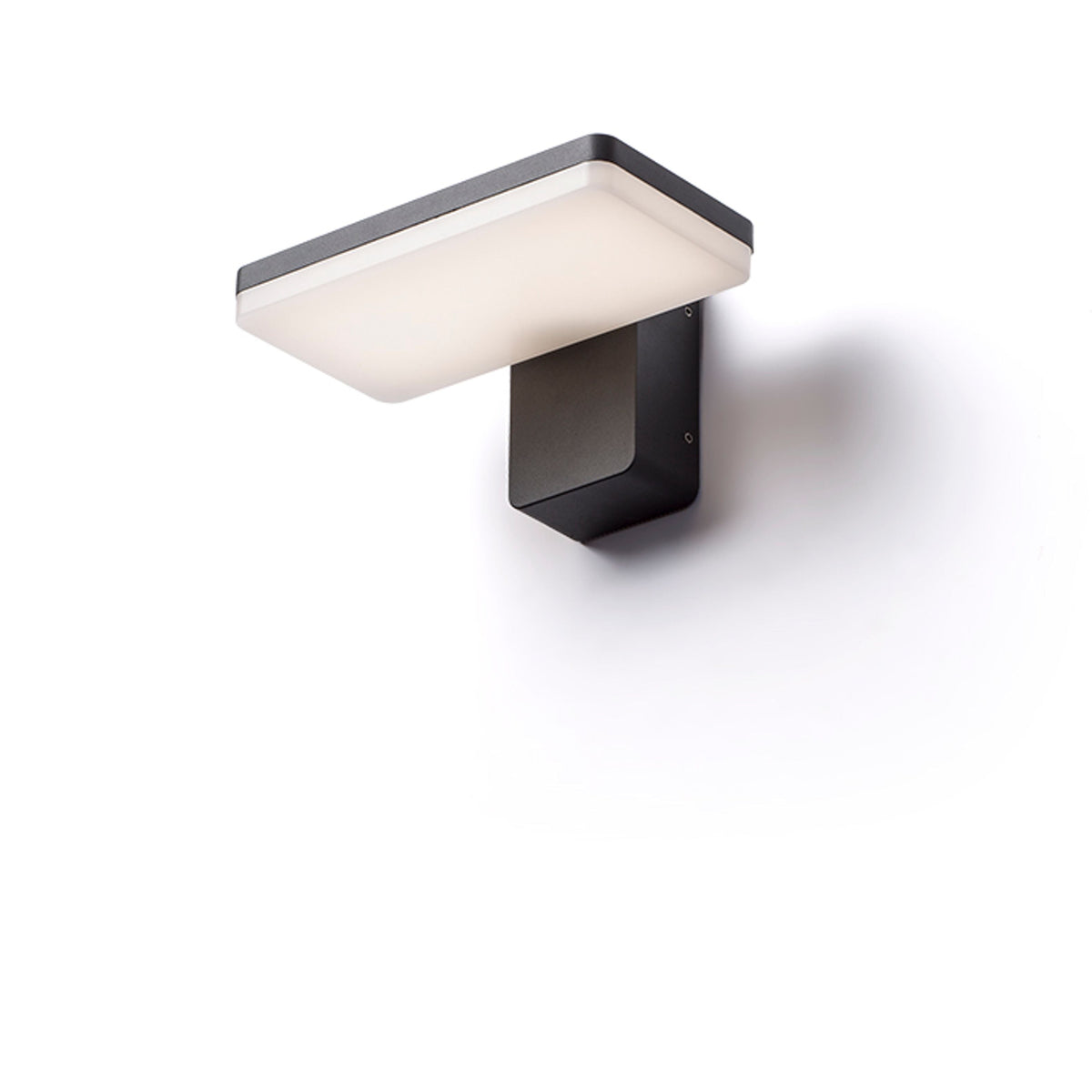 RINA | platte LED buiten wandlamp | 12W 1000lm 3000K | IP65 | antraciet