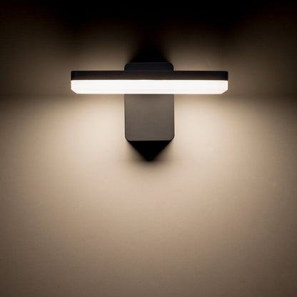RINA | platte LED buiten wandlamp | 12W 1000lm 3000K | IP65 | antraciet