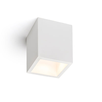 JACK SQ | vierkante gipsen plafondlamp | GU10 | overschilderbaar | met of zonder lichtbron