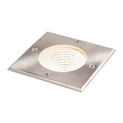 RIZZ SQ 125 | vierkante grondspot buiten | geintegreerde LED 7W | IP67 RVS