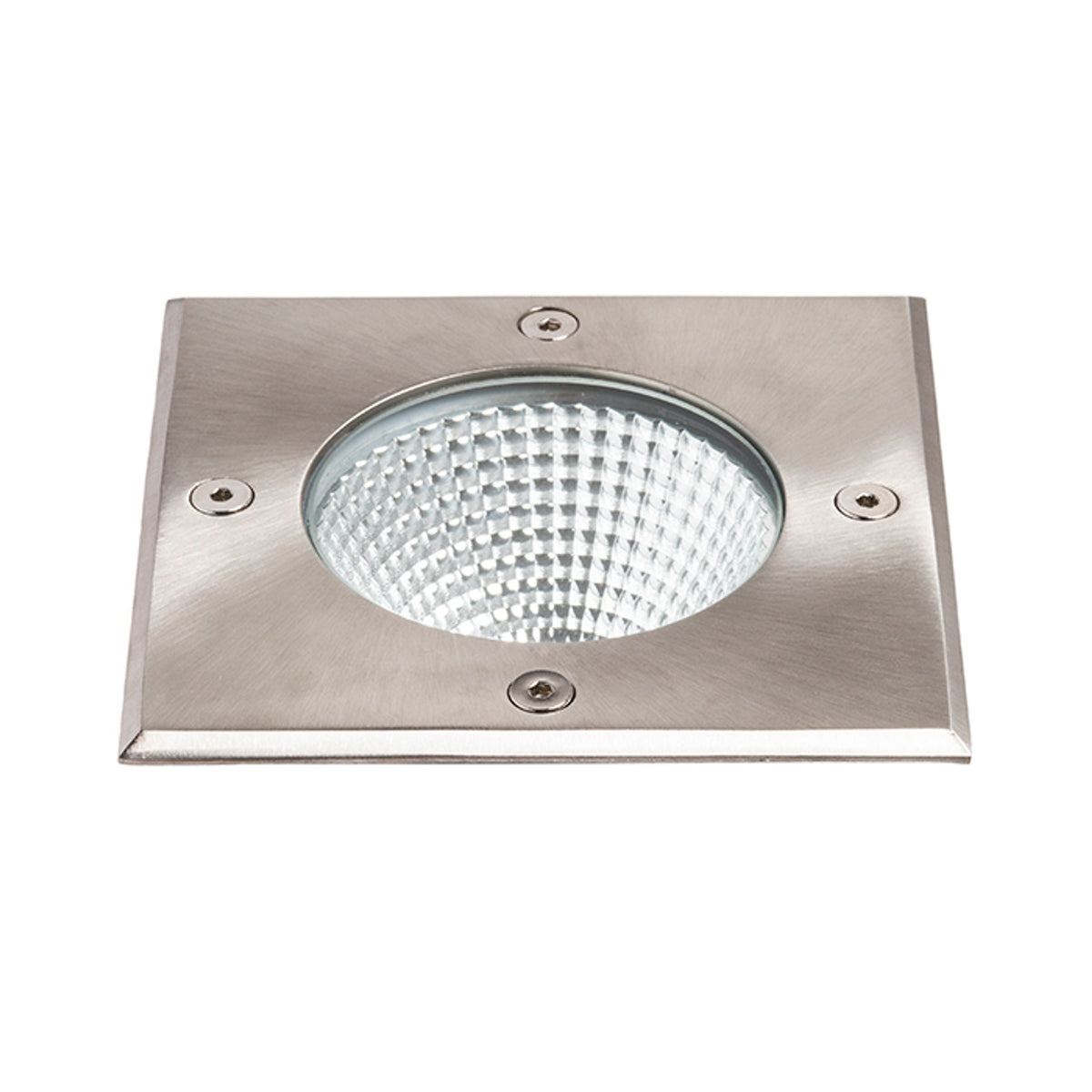 RIZZ SQ 125 | vierkante grondspot buiten | geintegreerde LED 7W | IP67 RVS