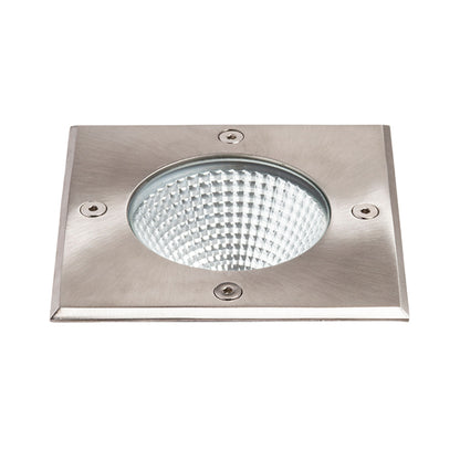 RIZZ SQ 125 | vierkante grondspot buiten | geintegreerde LED 7W | IP67 RVS