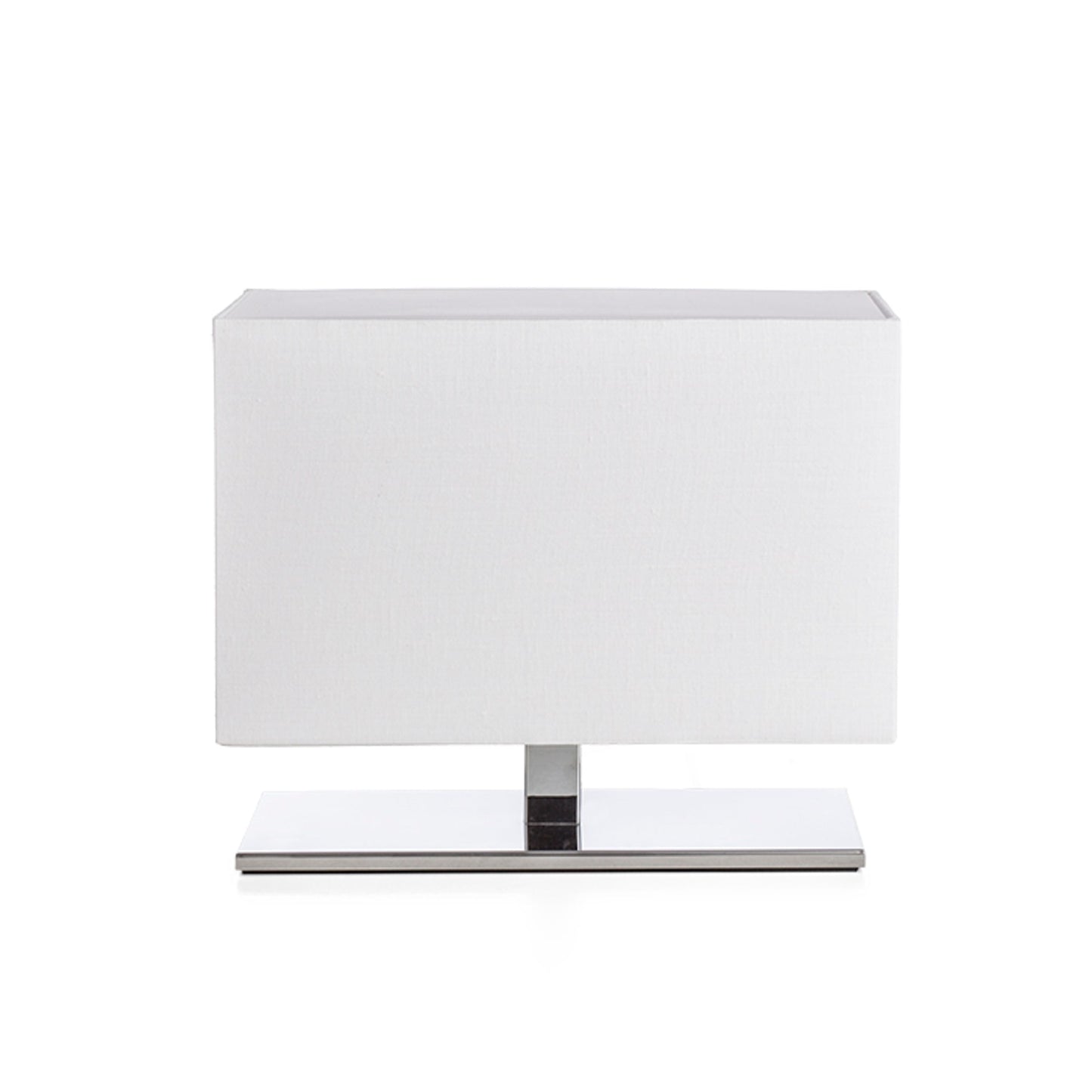 PLAZA S | tafellamp met gestructureerde textielkap | E27 max 15W | 25 cm | wit/chroom