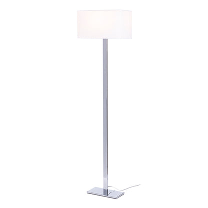 PLAZA vloerlamp wit chroom E27