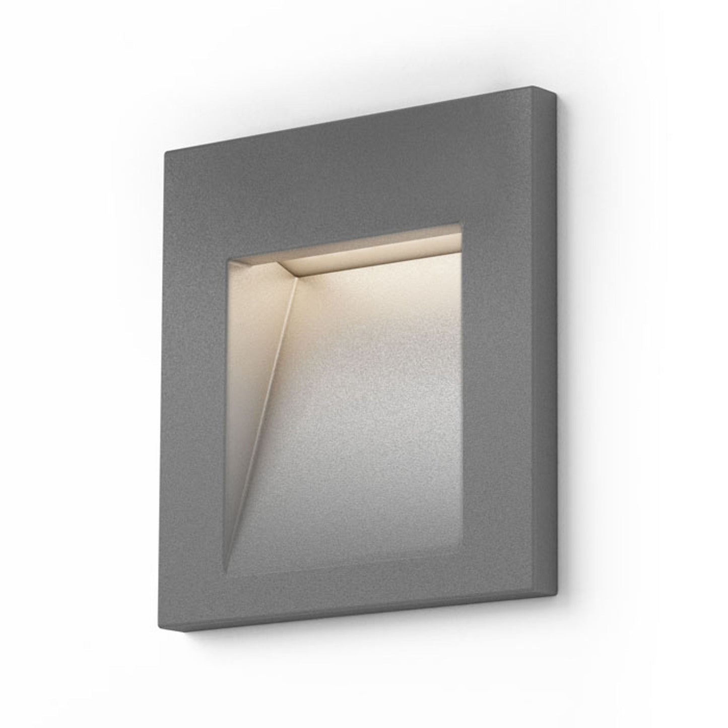 Inbouw wandlamp TESS SQ - zilvergrijs