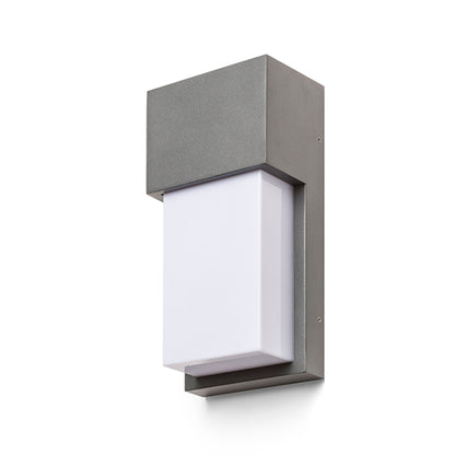 CHICAGO | buiten wandlamp met opaal diffuser | E27 | IP44 | antraciet | met of zonder lichtbron