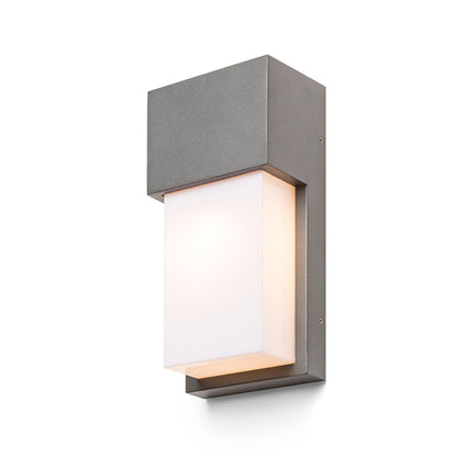 CHICAGO | buiten wandlamp met opaal diffuser | E27 | IP44 | antraciet | met of zonder lichtbron