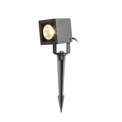 BORA | čtvercový LED zahradní reflektor na zemním trnu | 6 W 340 lm 3000 K | IP54 | antracitový