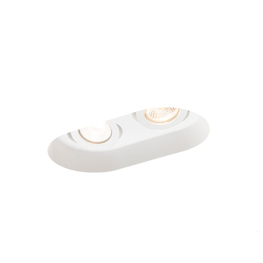 DINGO II GU10 dubbele gips inbouwspot kantelbaar