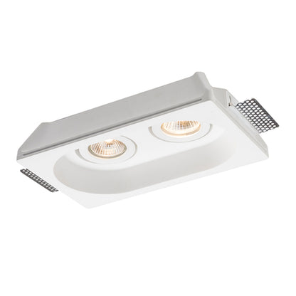 DINGO II GU10 dubbele gips inbouwspot kantelbaar