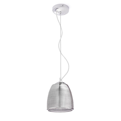 AZRIA | piccola lampada a sospensione in vetro | G9 | vetro fumé con cromo | con o senza lampadina