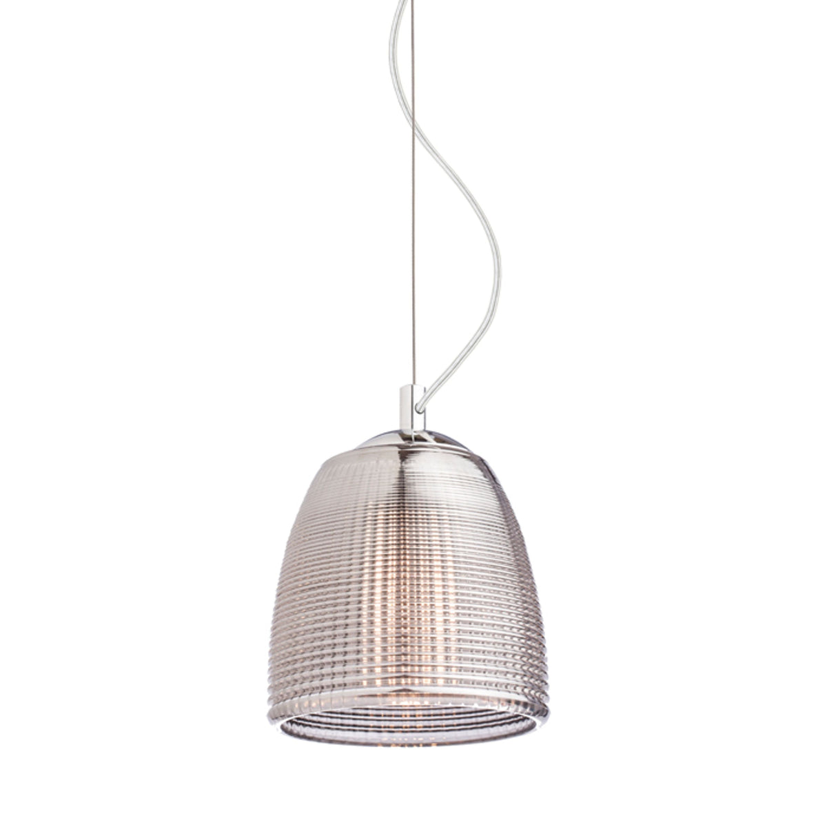AZRIA | piccola lampada a sospensione in vetro | G9 | vetro fumé con cromo | con o senza lampadina