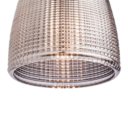AZRIA | piccola lampada a sospensione in vetro | G9 | vetro fumé con cromo | con o senza lampadina