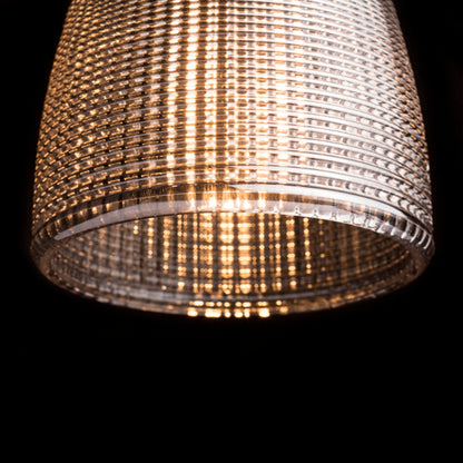 AZRIA | piccola lampada a sospensione in vetro | G9 | vetro fumé con cromo | con o senza lampadina