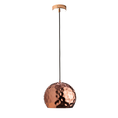 BLONDIE | metalen hanglamp 25 cm | E27 | koper met witte binnenkant | met of zonder lichtbron