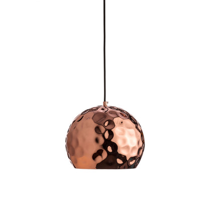 BLONDIE | metalen hanglamp 25 cm | E27 | koper met witte binnenkant | met of zonder lichtbron