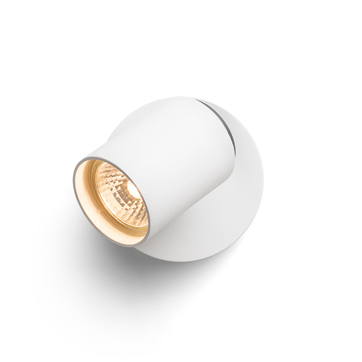 DUGME I | tiltable wall spotlight made of lacquered metal | GU10 | white with anthracite | with or without light source