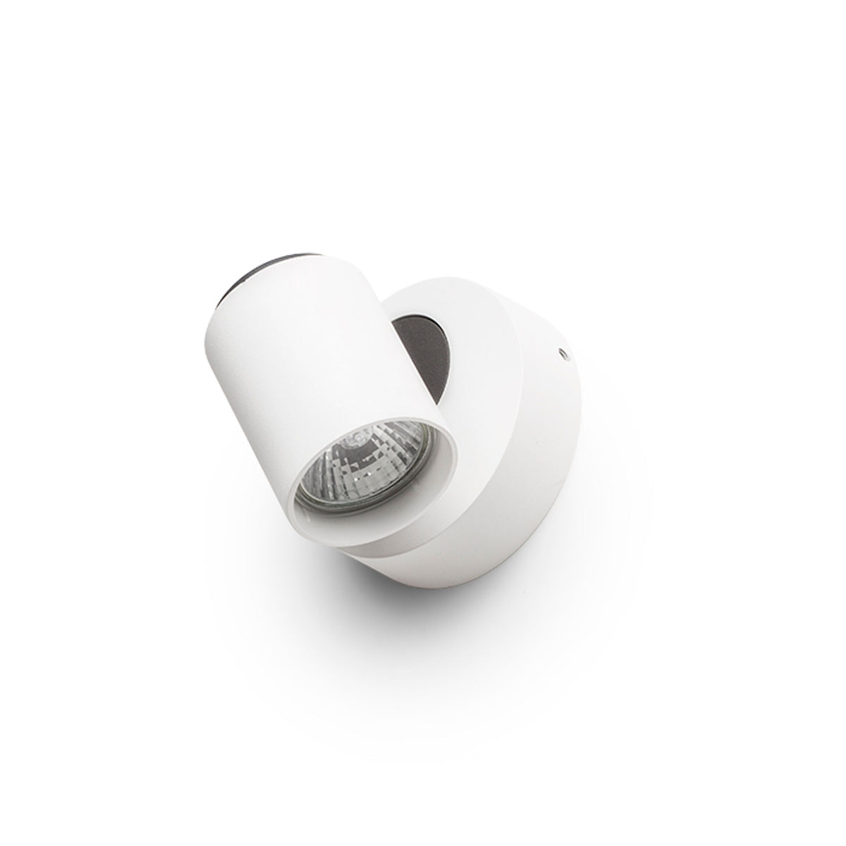 DUGME I | tiltable wall spotlight made of lacquered metal | GU10 | white with anthracite | with or without light source