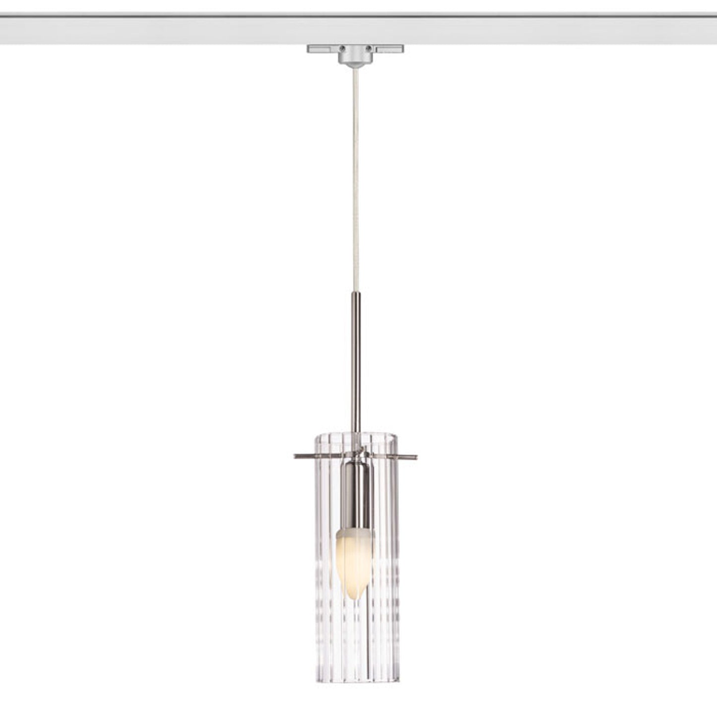 GIFT | 3-fase hanglamp | getextureerd glas & chroom