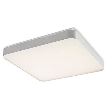 MENSA SQ 80 | velké čtvercové stropní svítidlo | LED 138W 8700lm 3000K | 80 x 80 cm | kartáčovaný hliník
