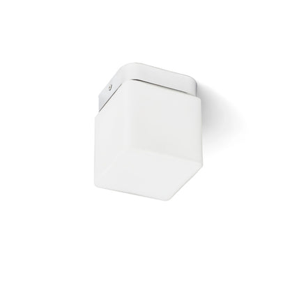 ESICA SQ | plafondlamp badkamer | LED 6W 435lm 3000K | opaalglas vierkant | IP44