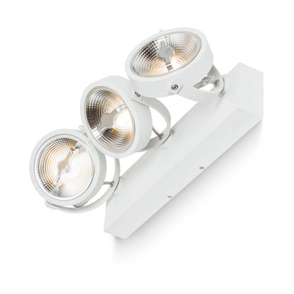 KELLY LED III | wall and ceiling lamp with 3 adjustable reflectors | 1800lm 3000K | white or black