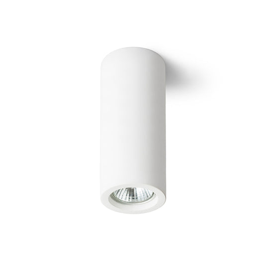 GINA S 17 | gipsen plafondlamp | GU10 | slanke cilinder 17 cm | overschilderbaar | met of zonder lichtbron