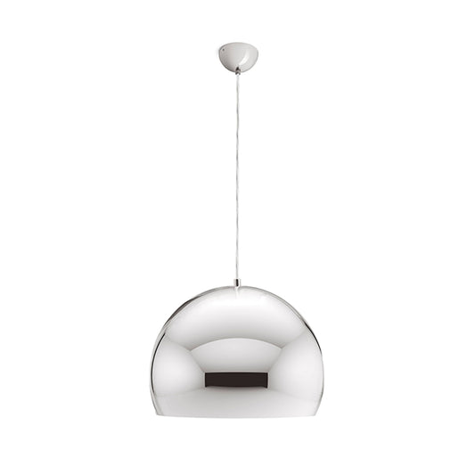 ASTON 30 | lámpara colgante metálica de 30 cm | E27 | cromo | con o sin fuente de luz