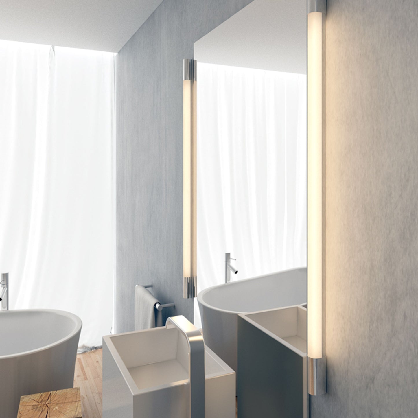 MIRANDA 120 | LED badkamer wandlamp | 120 cm chroom