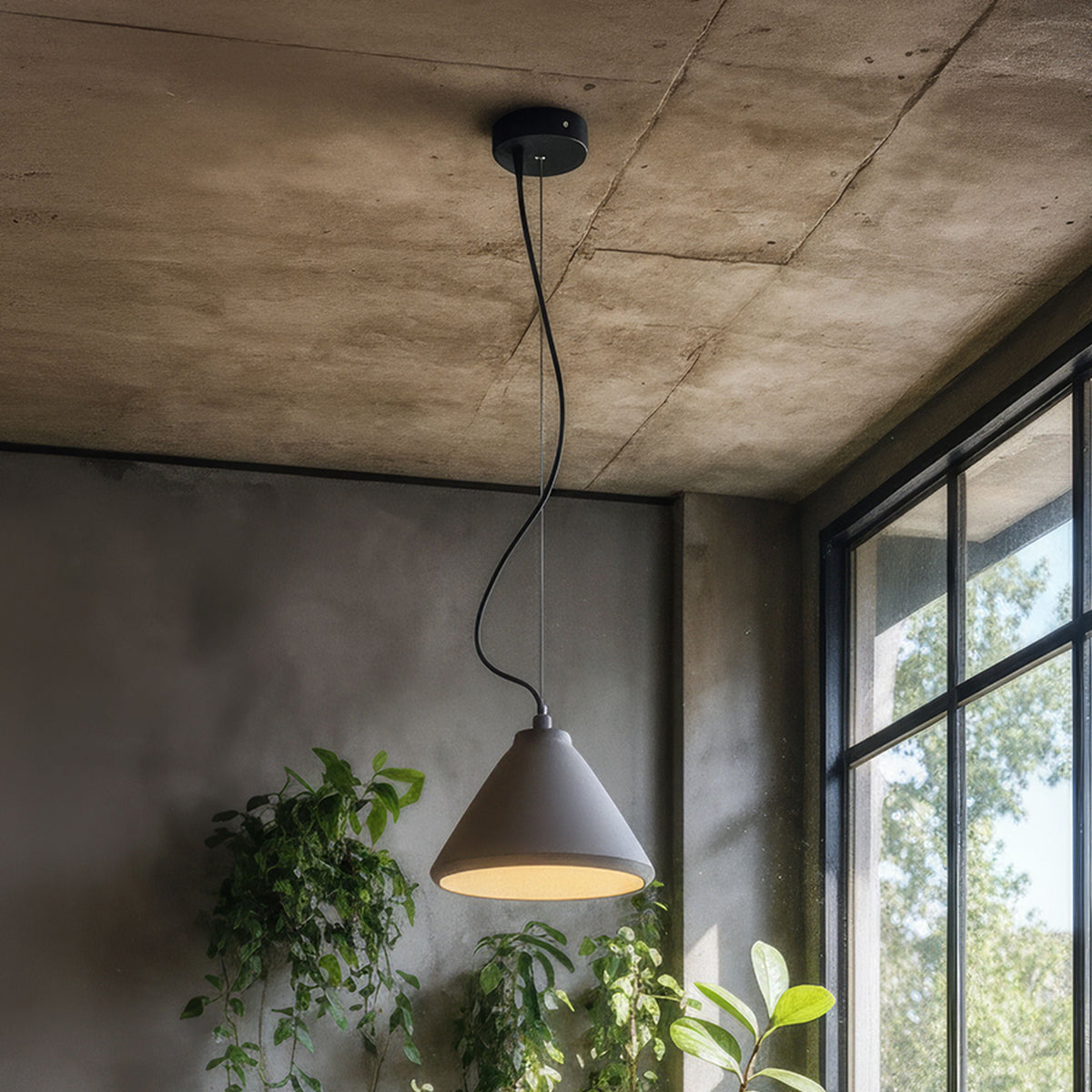 RADICAL | betonnen hanglamp | E27 | massief beton 27 cm | met of zonder lichtbron