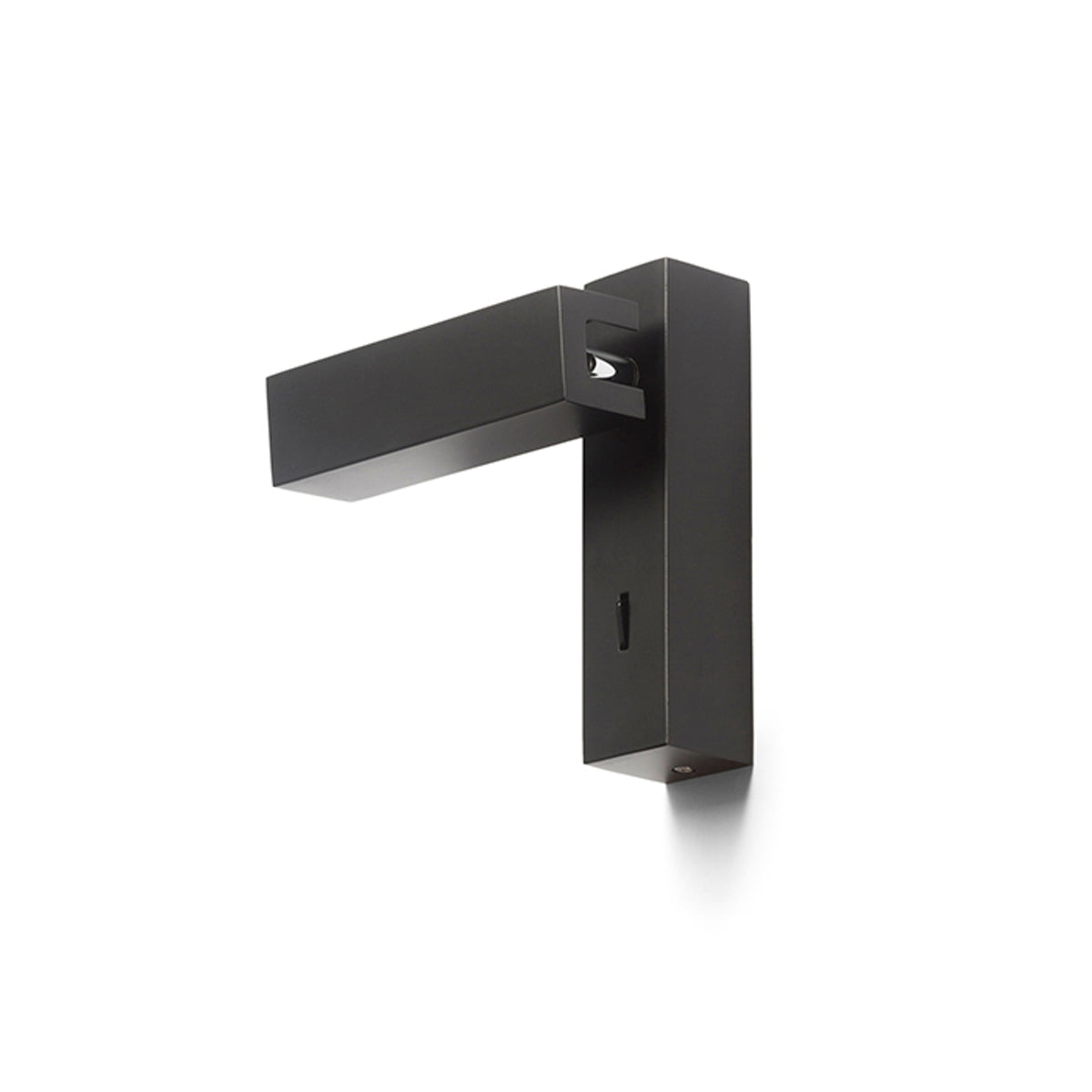 FADO I | geometrische LED wandlamp met richtbare reflector | 3W 4000K | met schakelaar | zwart