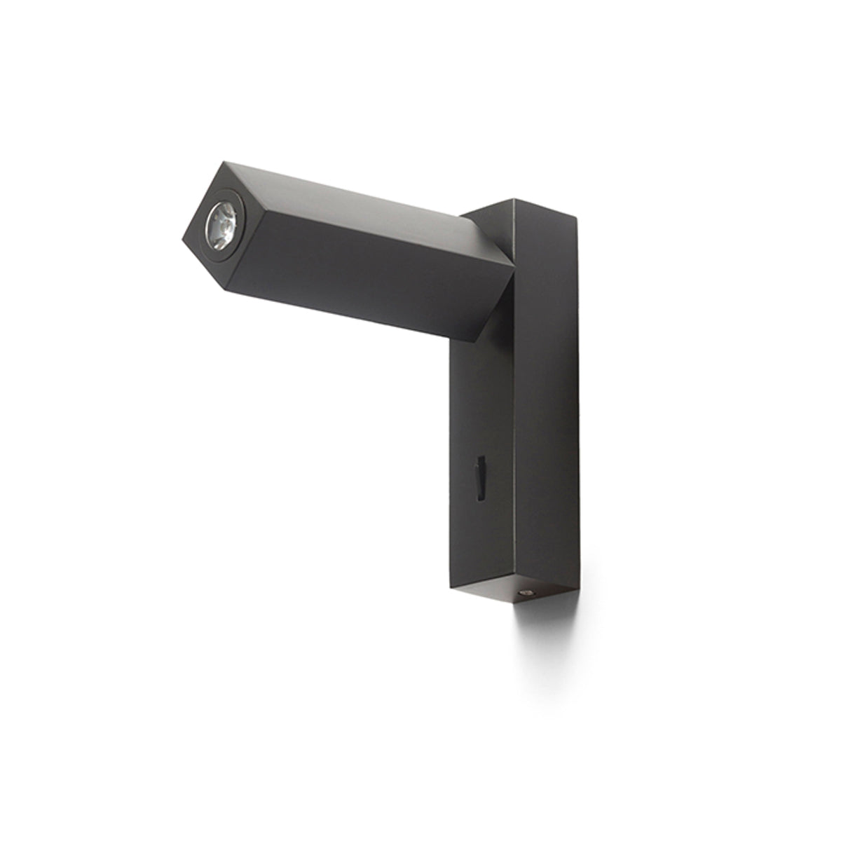 FADO I | geometrische LED wandlamp met richtbare reflector | 3W 4000K | met schakelaar | zwart