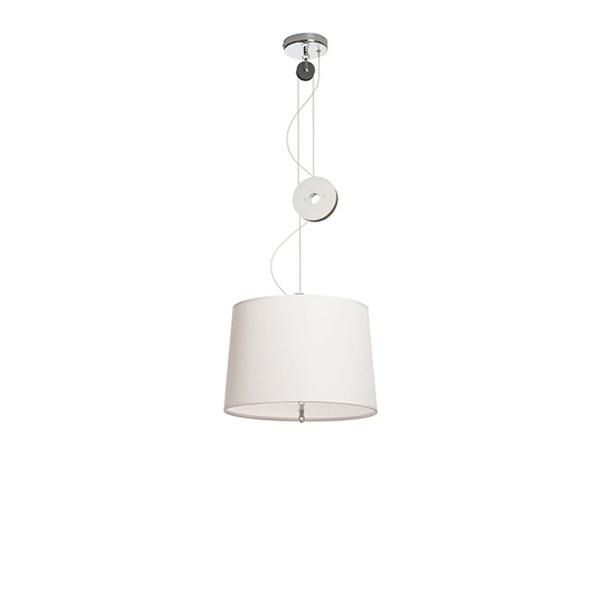 LEVITA | in hoogte verstelbare hanglamp met katrol | E27 | 39 cm | wit of zwart | met of zonder lichtbron