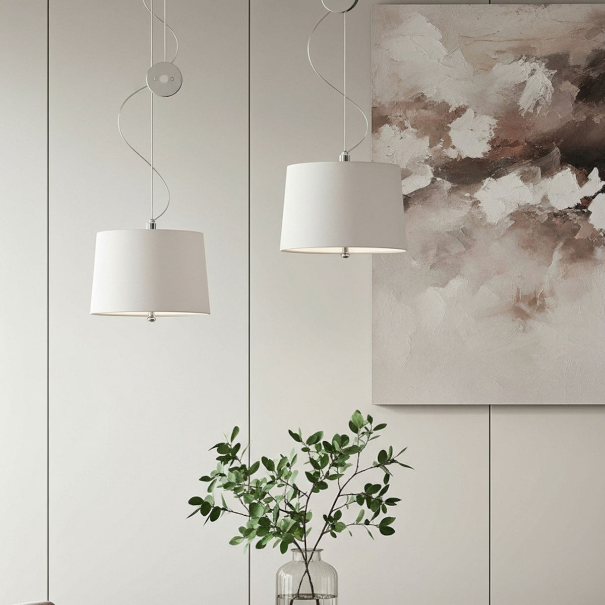 LEVITA | in hoogte verstelbare hanglamp met katrol | E27 | 39 cm | wit of zwart | met of zonder lichtbron