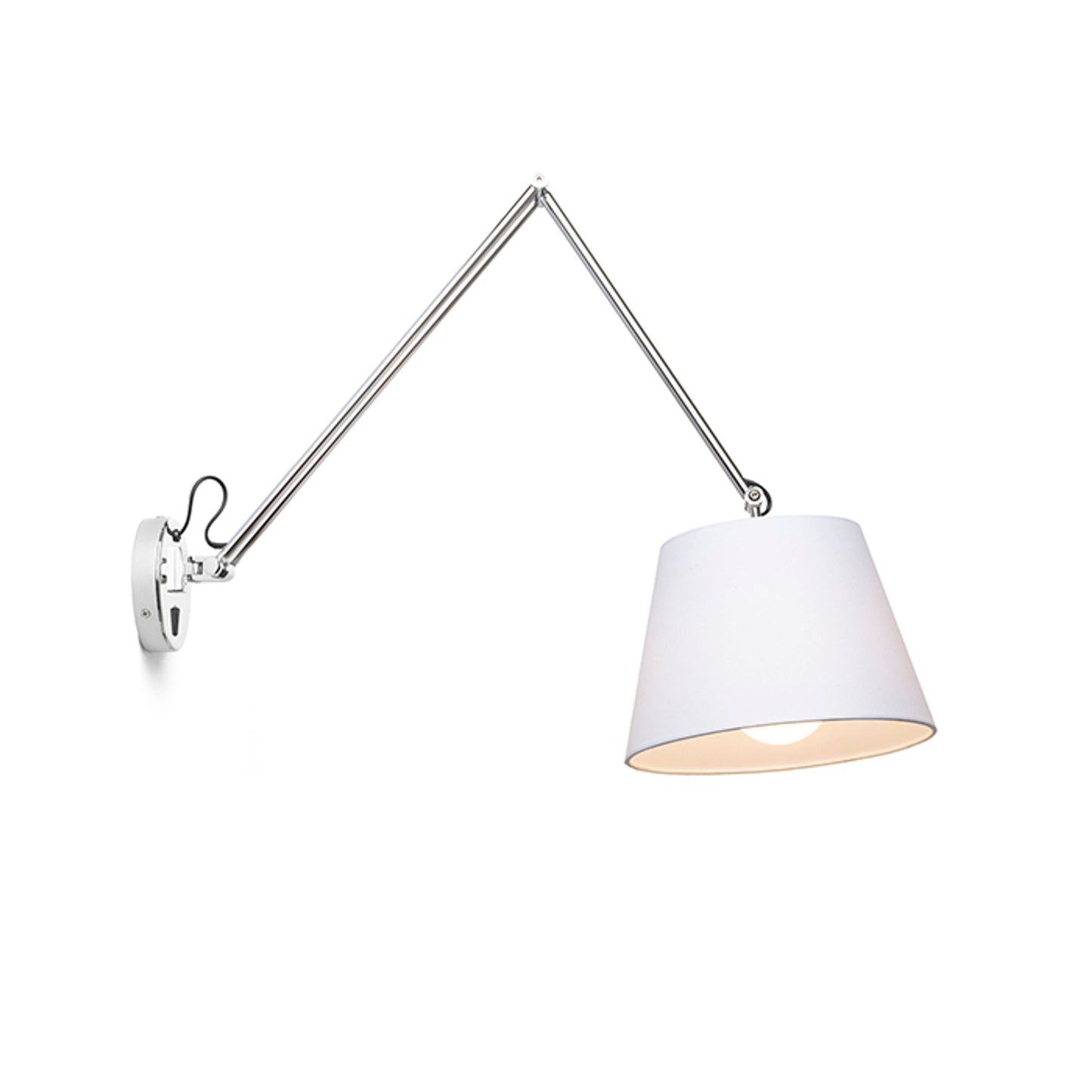 ASHLEY | wandlamp met arm | textielkap, verstelbaar